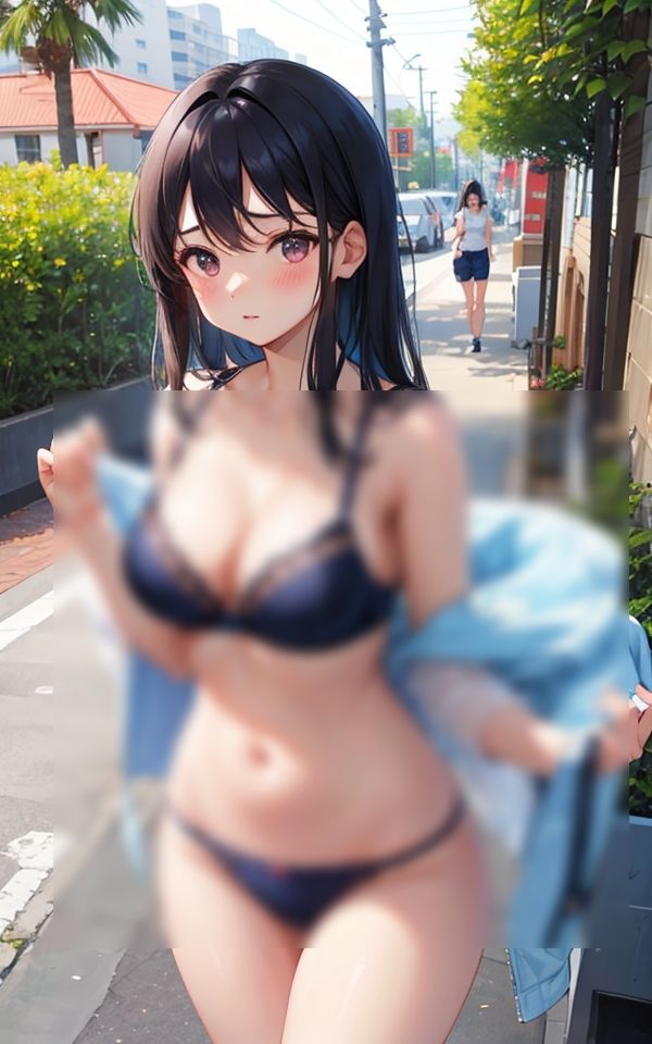 サンプル画像3:おもいきって脱いじゃった 〜ネイビー編〜(ミルクキング2) [d_332194]