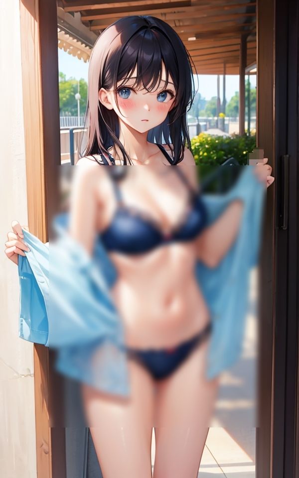 サンプル画像4:おもいきって脱いじゃった 〜ネイビー編〜(ミルクキング2) [d_332194]