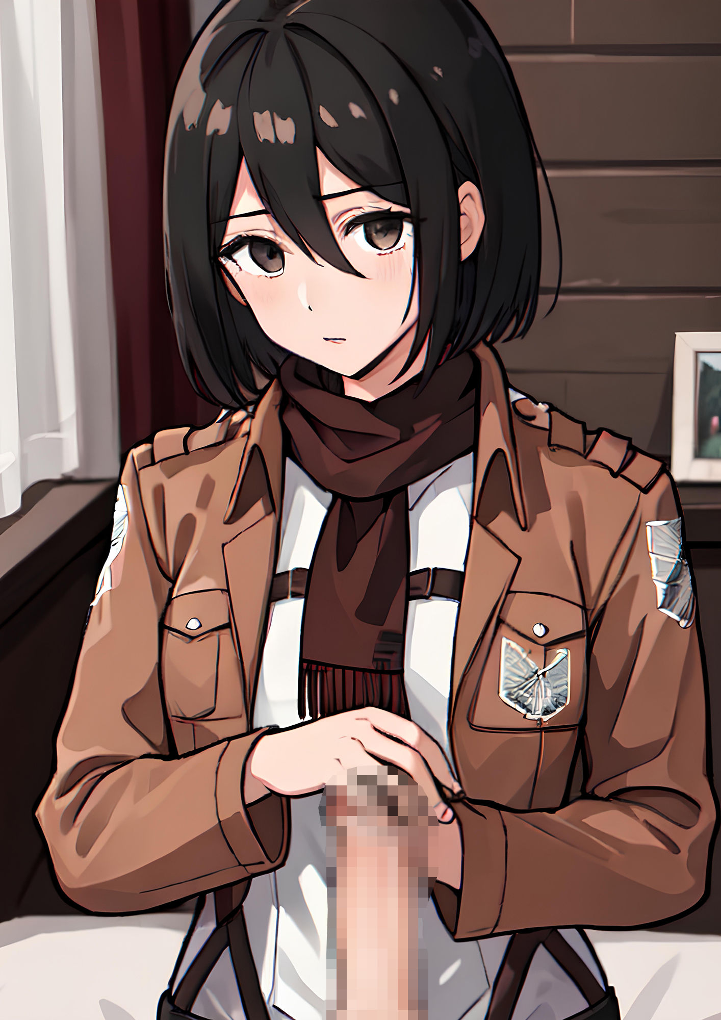 サンプル画像2:筋肉質な彼女 なぜかマフラーに固執する(Magical Aiye) [d_332222]