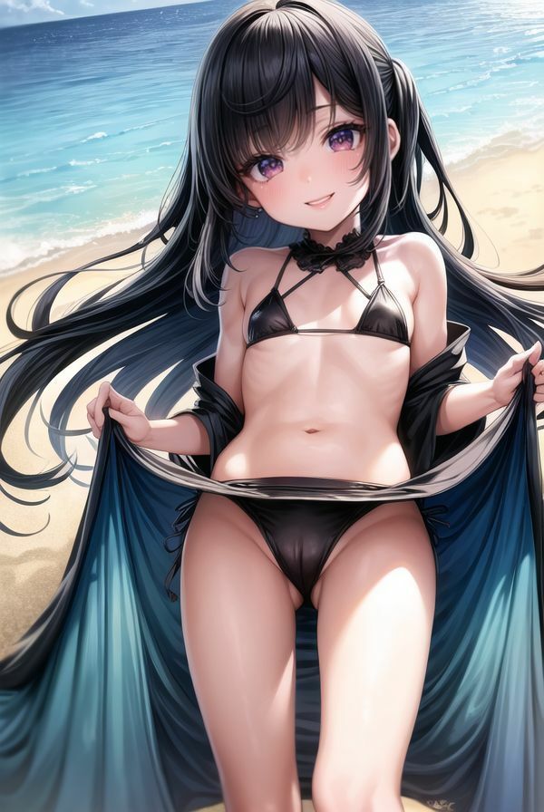 サンプル画像5:初体験！南国ビーチでビキニ撮影会(二次元の華道) [d_332252]