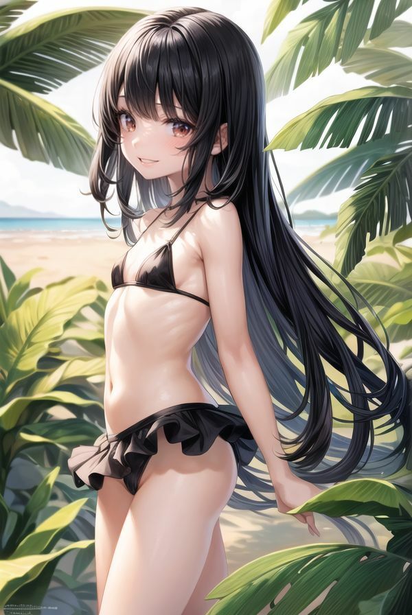 サンプル画像6:初体験！南国ビーチでビキニ撮影会(二次元の華道) [d_332252]