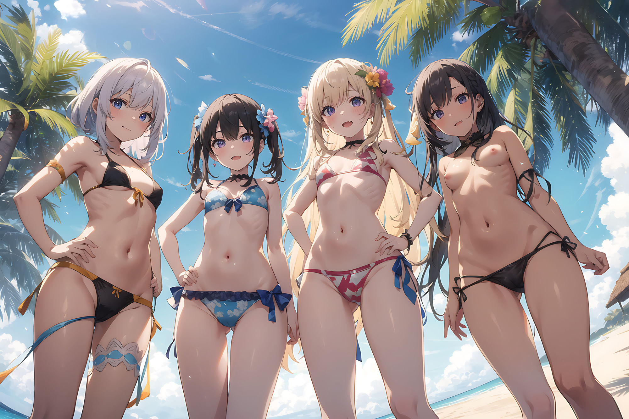 サンプル画像2:ハーレム×ビーチ(みたらしai) [d_332291]