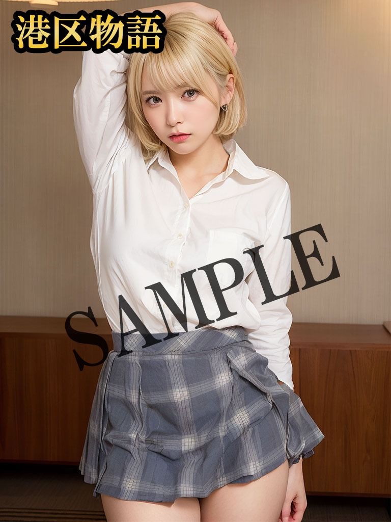 サンプル画像2:金髪ボブカットのJKとホテルで淫行してみた(港区物語) [d_332292]