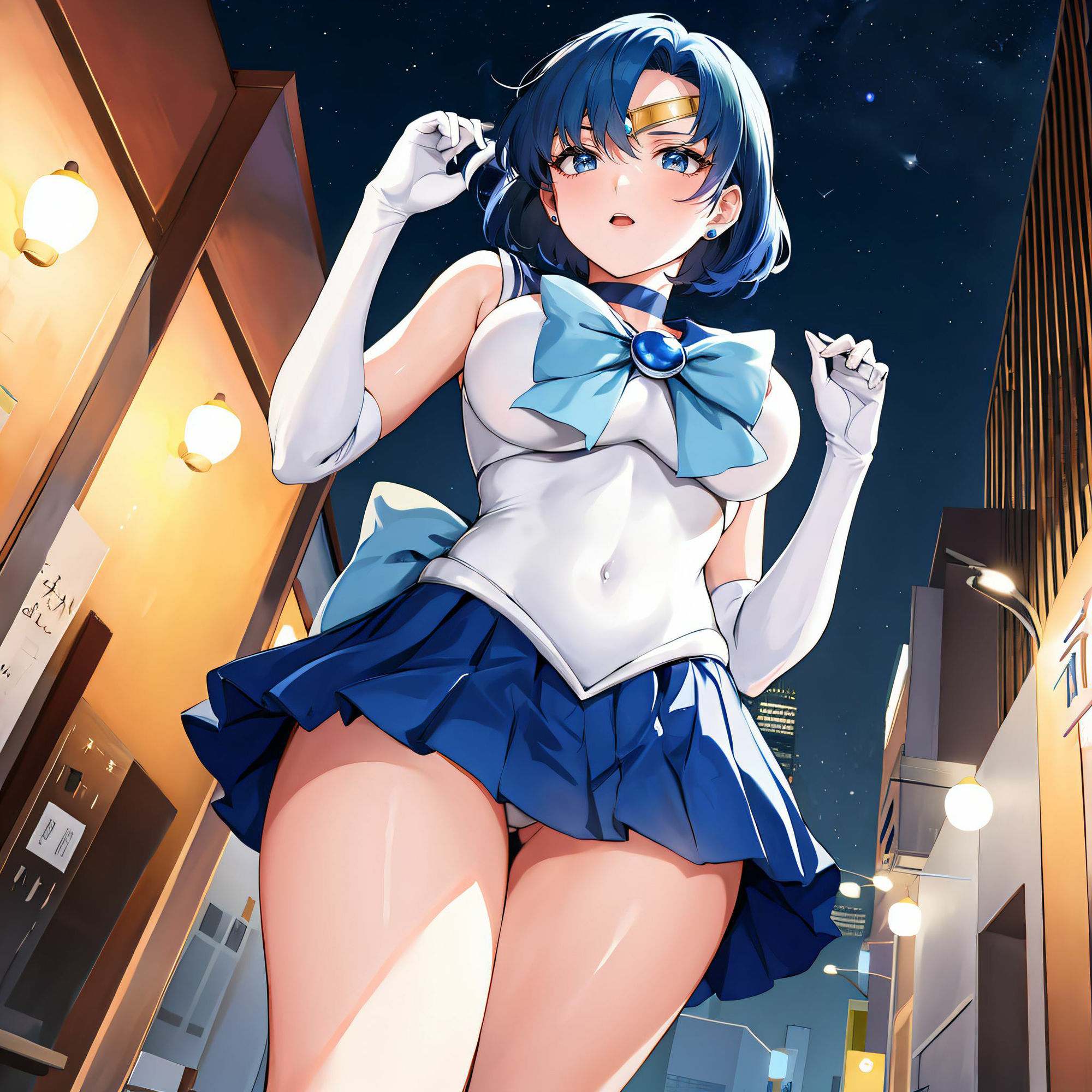 サンプル画像6:〇ーキュリーの昼と夜(垂AI) [d_332330]