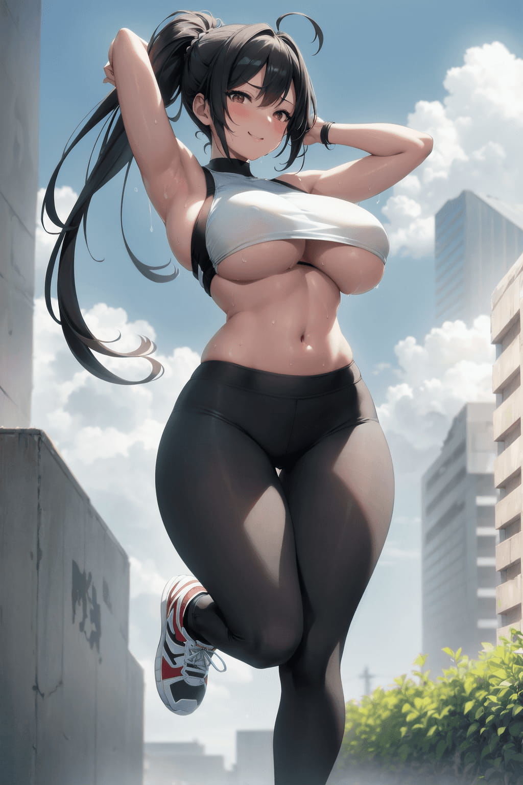 サンプル画像2:スポーツ美少女 スポブラ＆レギンス編(みっくすじゃがいも) [d_332360]