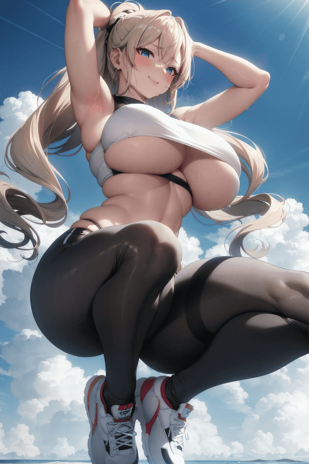 サンプル画像3:スポーツ美少女 スポブラ＆レギンス編(みっくすじゃがいも) [d_332360]