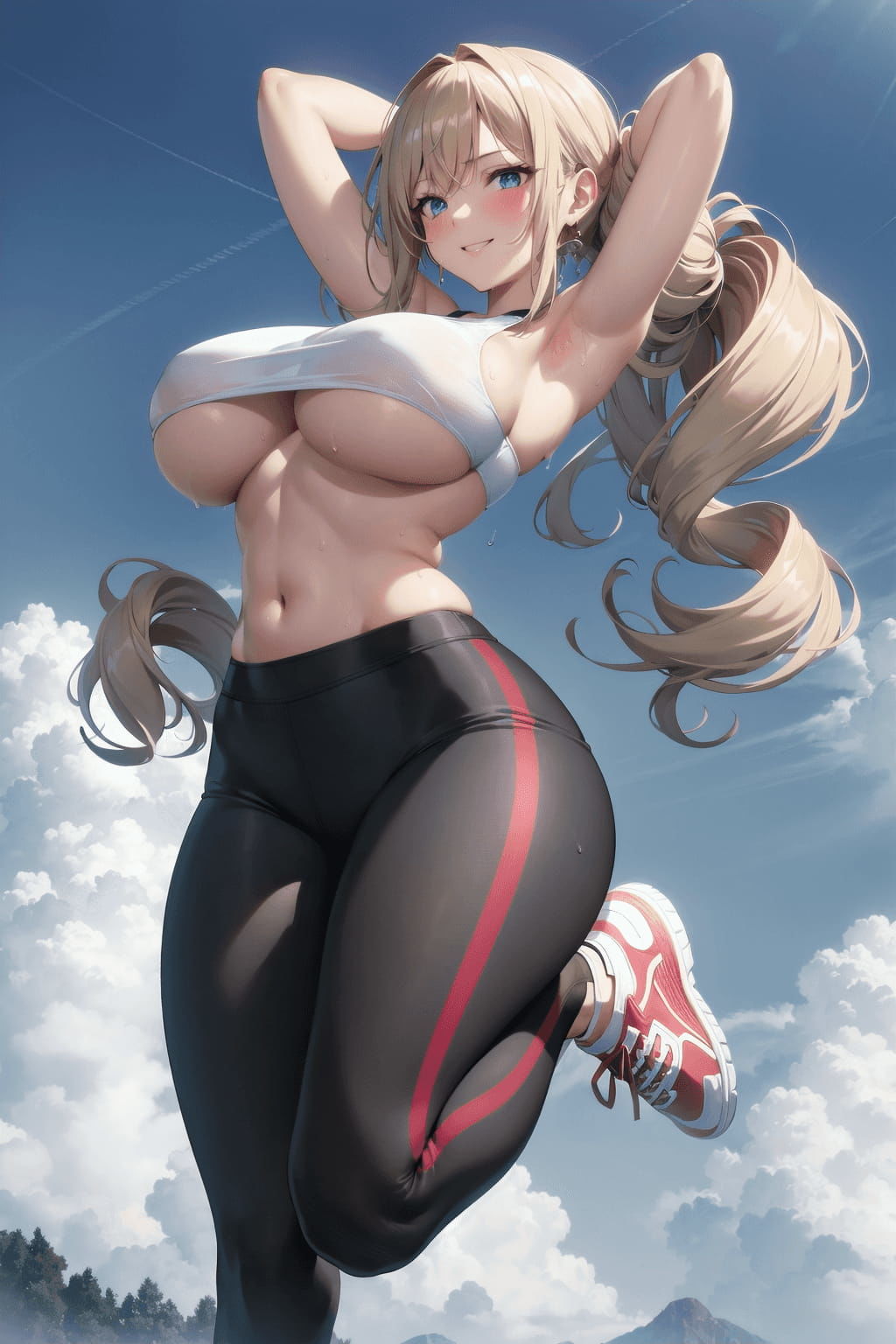 サンプル画像4:スポーツ美少女 スポブラ＆レギンス編(みっくすじゃがいも) [d_332360]