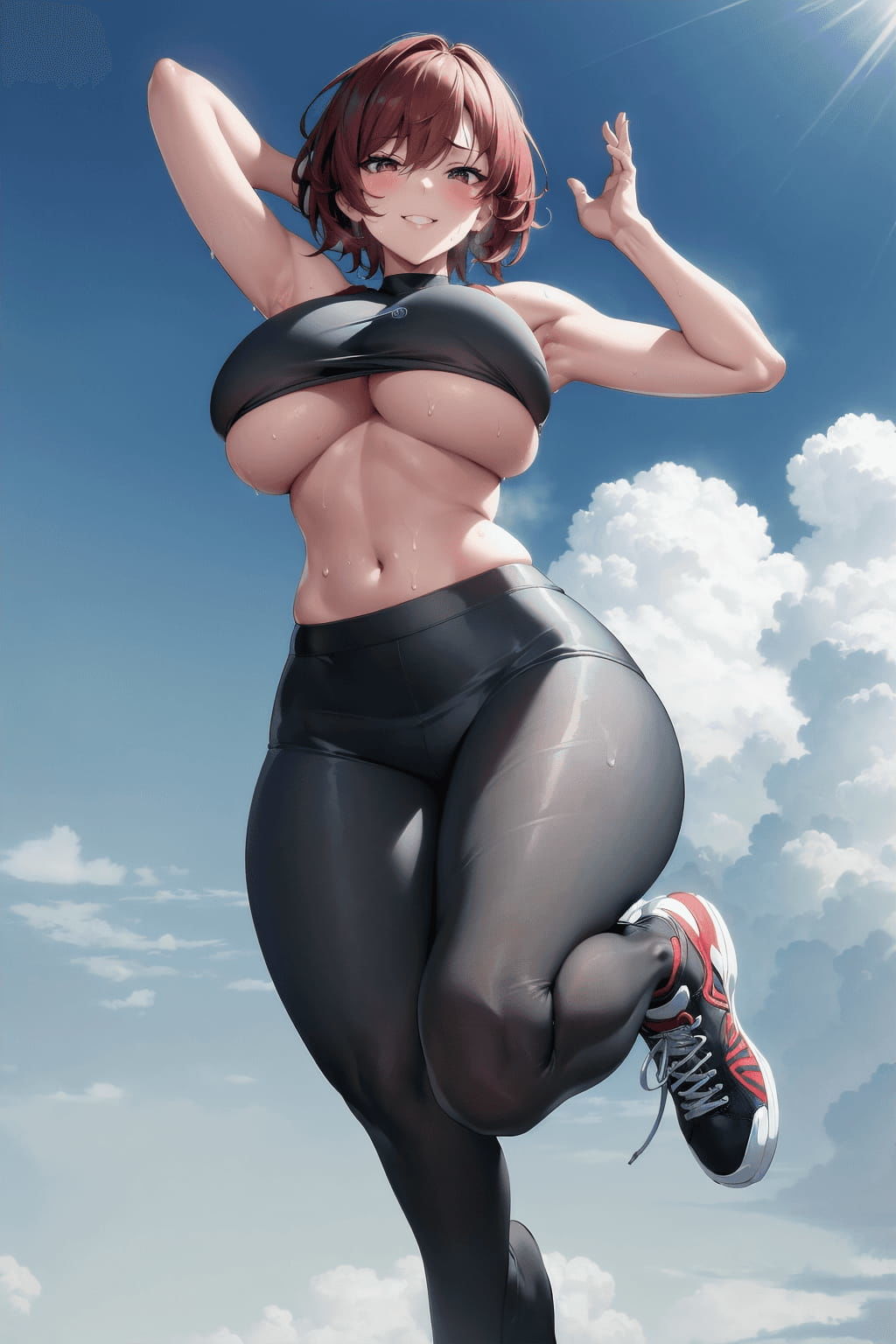 サンプル画像5:スポーツ美少女 スポブラ＆レギンス編(みっくすじゃがいも) [d_332360]