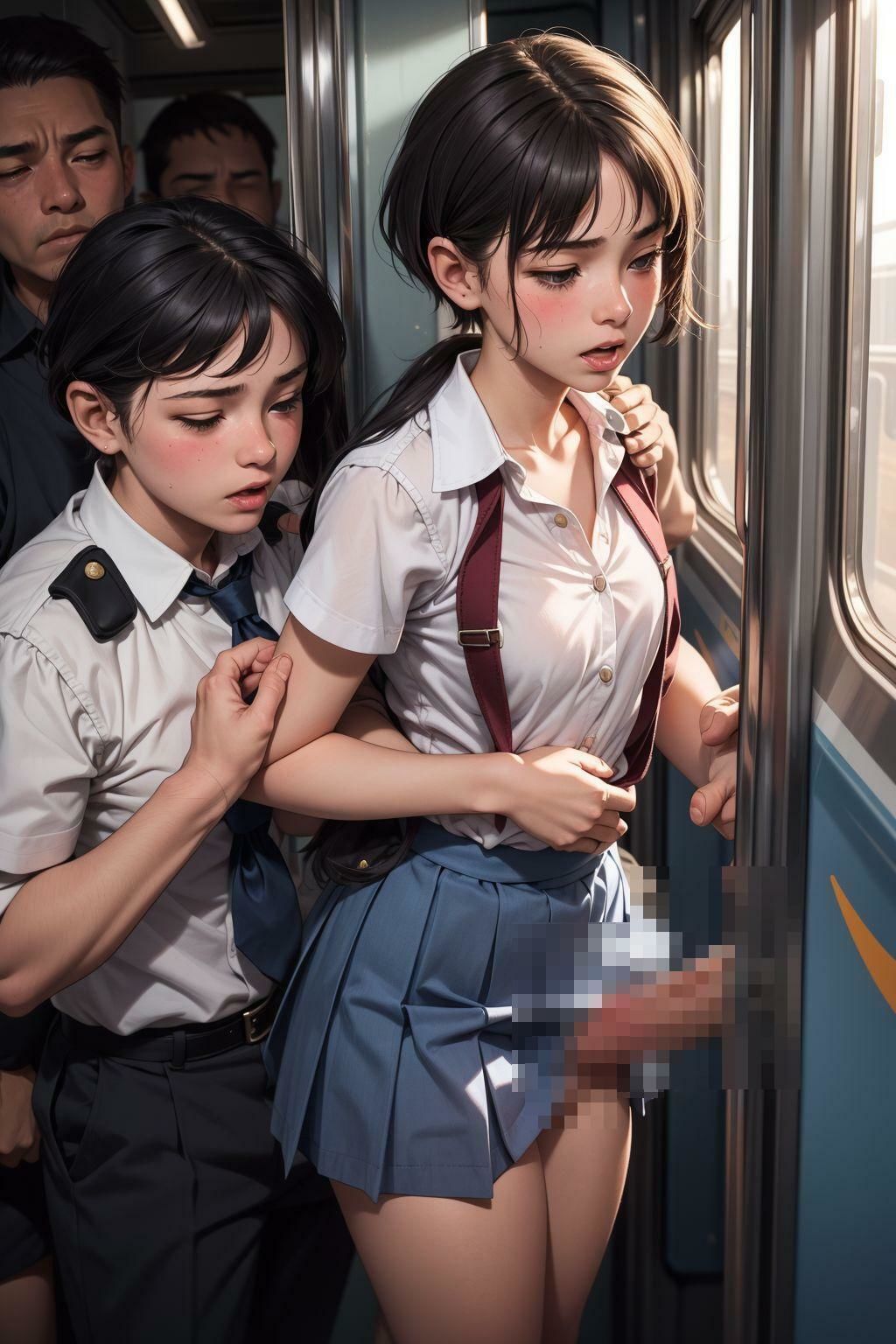 サンプル画像6:痴●電車は危険がいっぱい(エクスタシーオデッセイ) [d_332446]