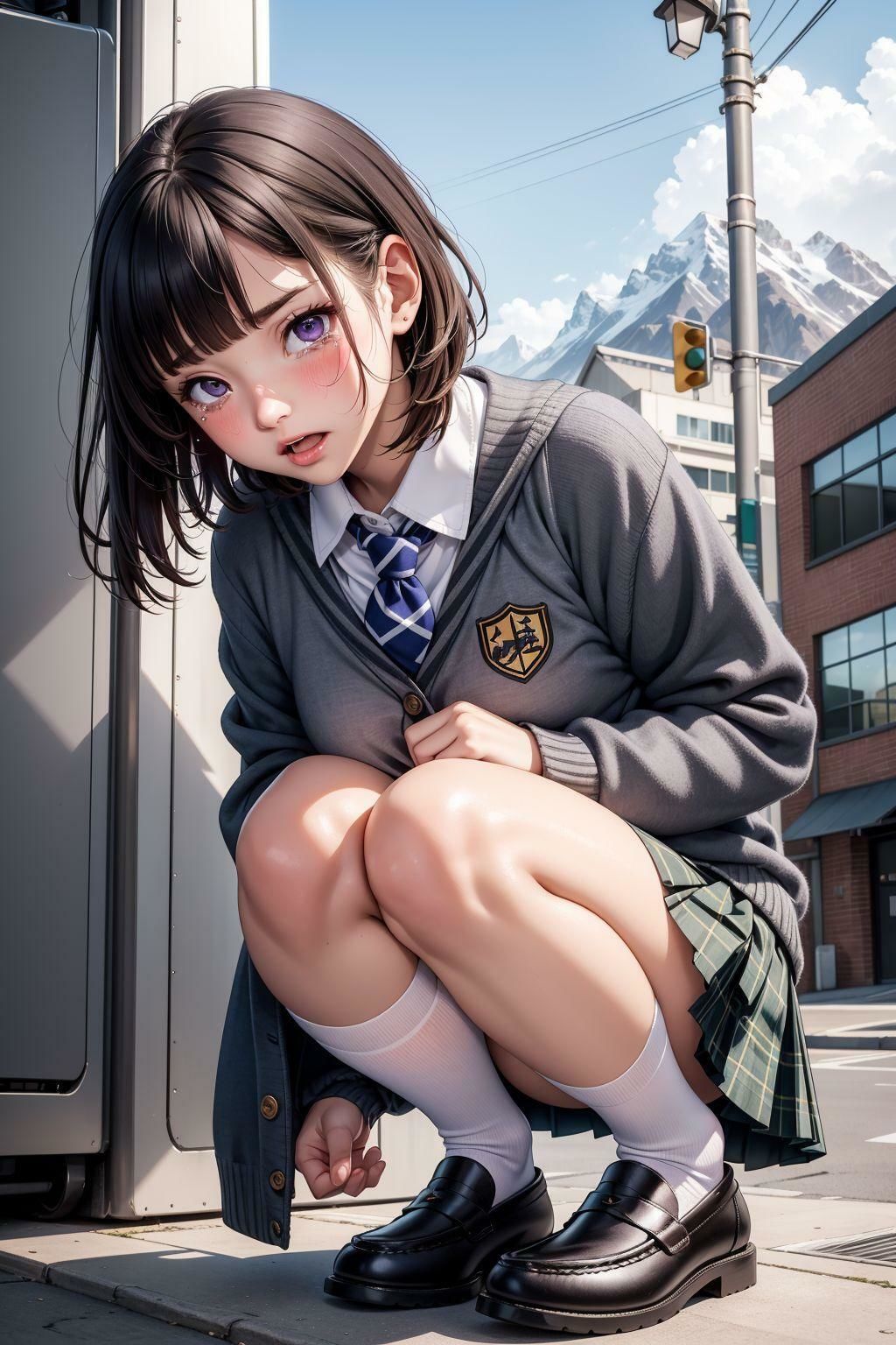 サンプル画像2:制服美少女のおしっこライフ(ネオンノクターン) [d_332494]