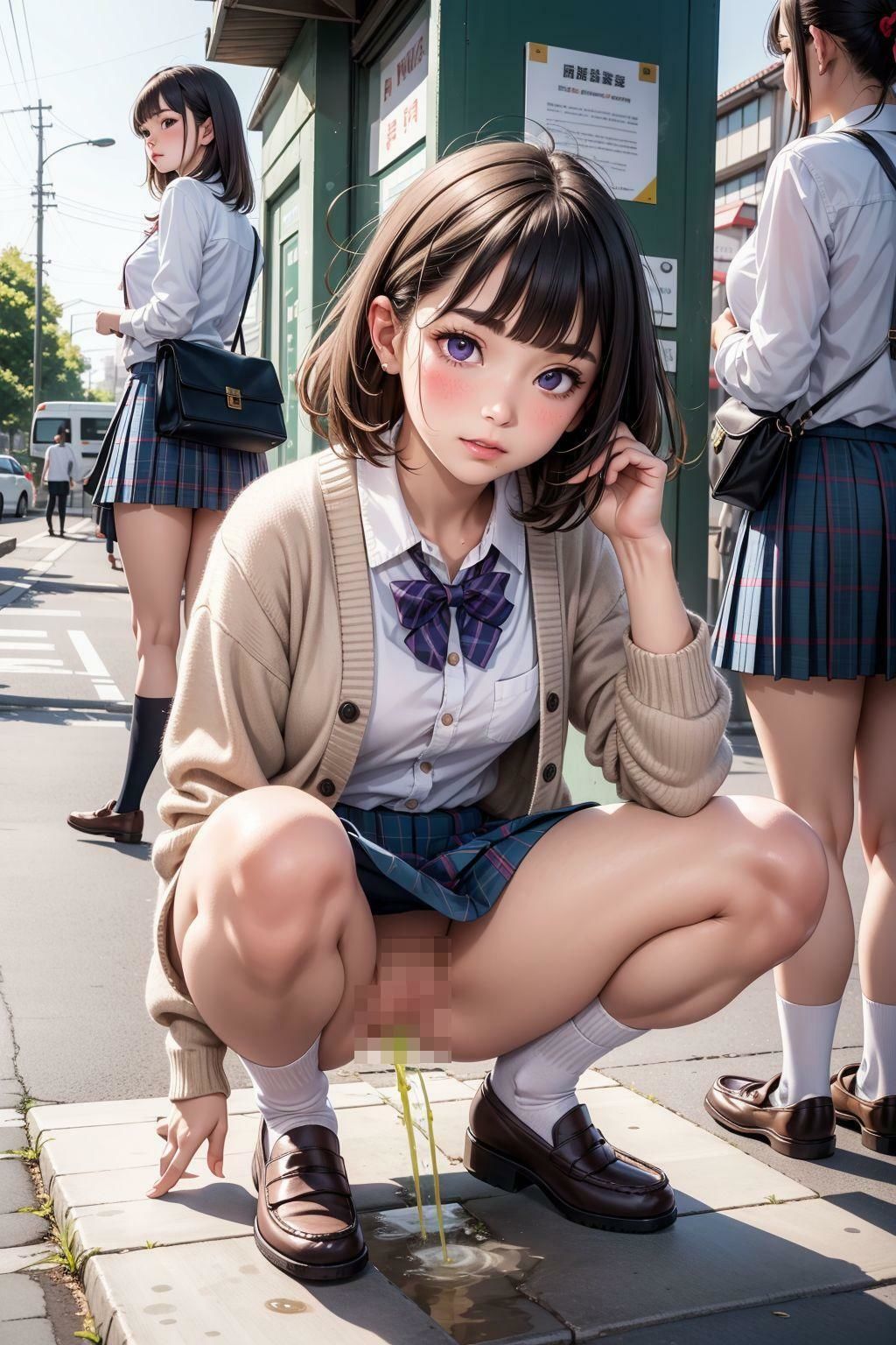 サンプル画像5:制服美少女のおしっこライフ(ネオンノクターン) [d_332494]