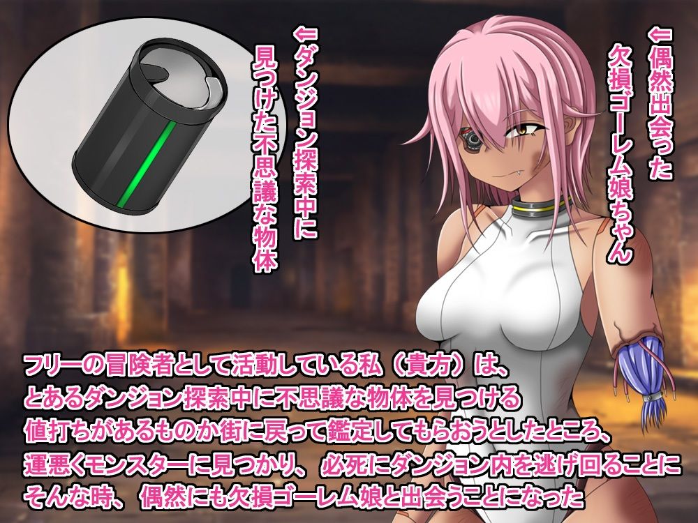 サンプル画像3:500年間ダンジョン内で休止してたちょろかわ欠損ゴーレム娘が俺の奥さんになるまでの軌跡(雪月花) [d_332510]