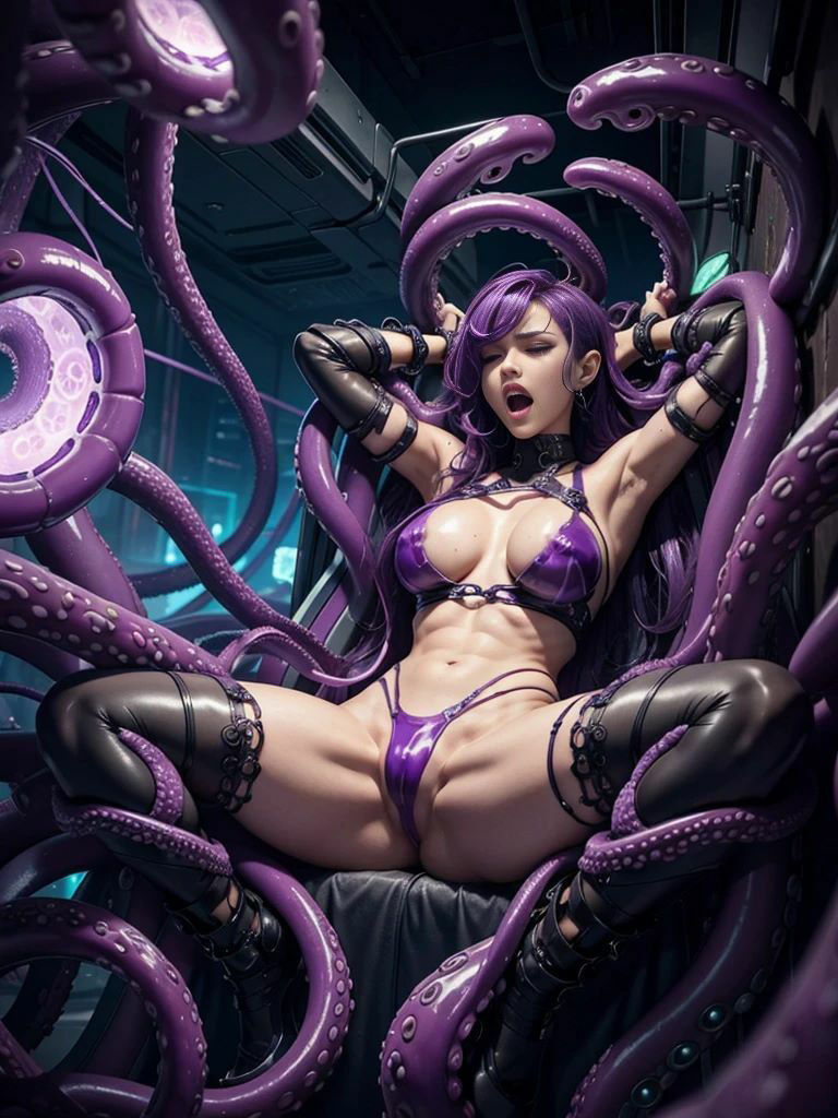 サンプル画像2:サイバーパンク触手AIイラスト集(8ball-ai-art) [d_332513]