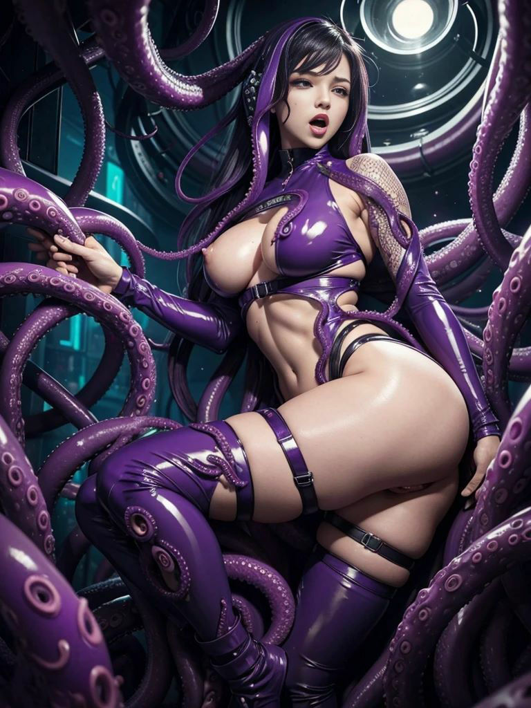 サンプル画像4:サイバーパンク触手AIイラスト集(8ball-ai-art) [d_332513]