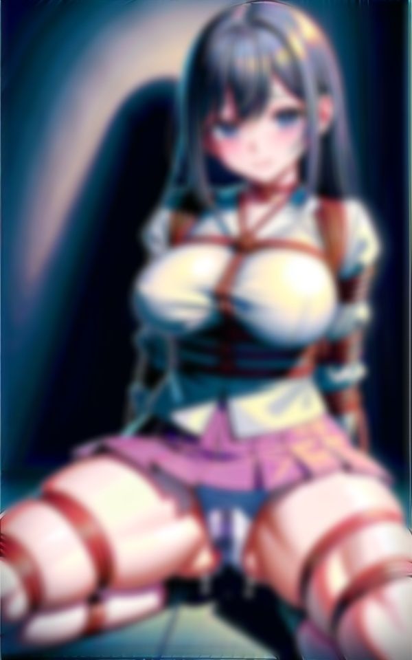 サンプル画像2:制服巨乳x鬼の縄締めでアソコはぐっしょり…おまん？？に(妄想-LABO) [d_332615]