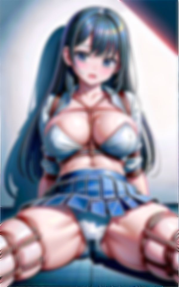 サンプル画像3:制服巨乳x鬼の縄締めでアソコはぐっしょり…おまん？？に(妄想-LABO) [d_332615]