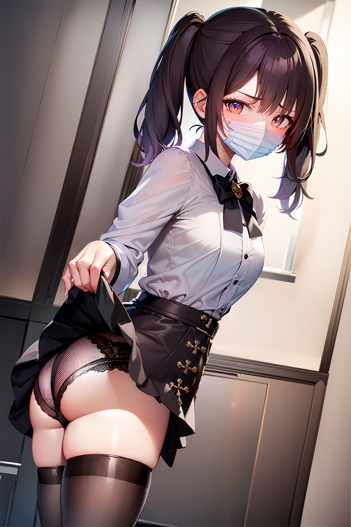 サンプル画像1:236枚 おパンツ見せてくれる地雷系女子量産型女子マスク(事務びーむ) [d_332634]