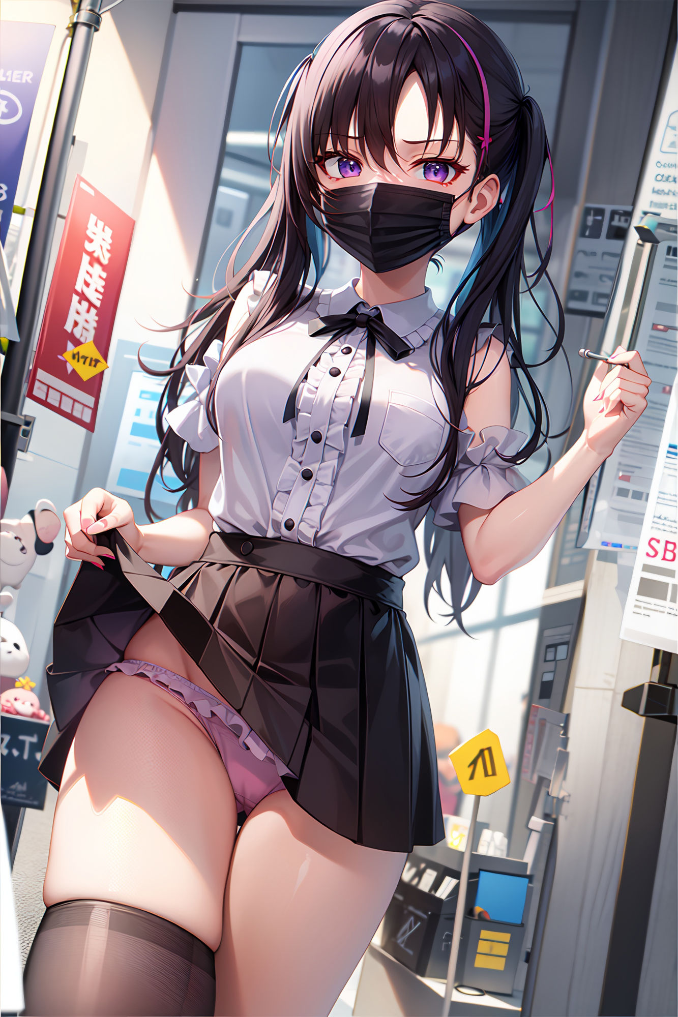 サンプル画像2:236枚 おパンツ見せてくれる地雷系女子量産型女子マスク(事務びーむ) [d_332634]