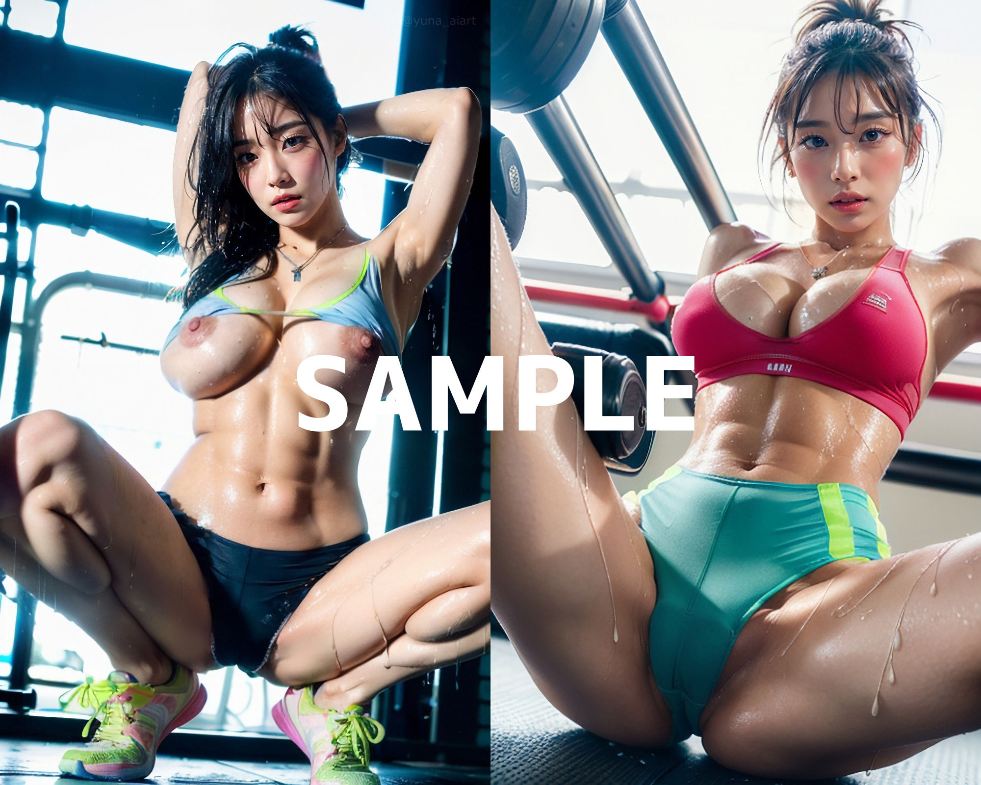 サンプル画像5:Graphic AI:生々しい筋トレ女子イン〇タグラマー編【499枚収録】(Yuna ｜ Graphic AI) [d_332684]