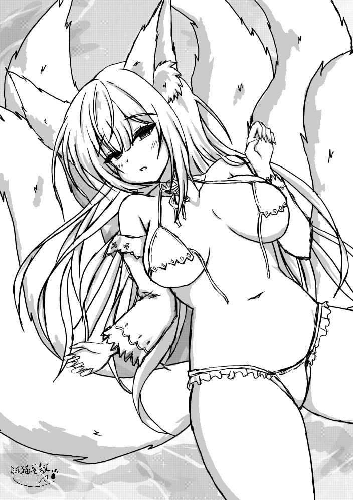 サンプル画像3:お狐様と子作り体験〜ビキニお披露目会〜(しろいきょとー) [d_332762]