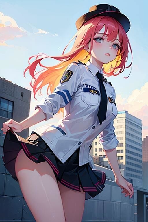 サンプル画像2:AI生成美女写真集 vol21 警官美女(Ai Girls Collection) [d_332803]