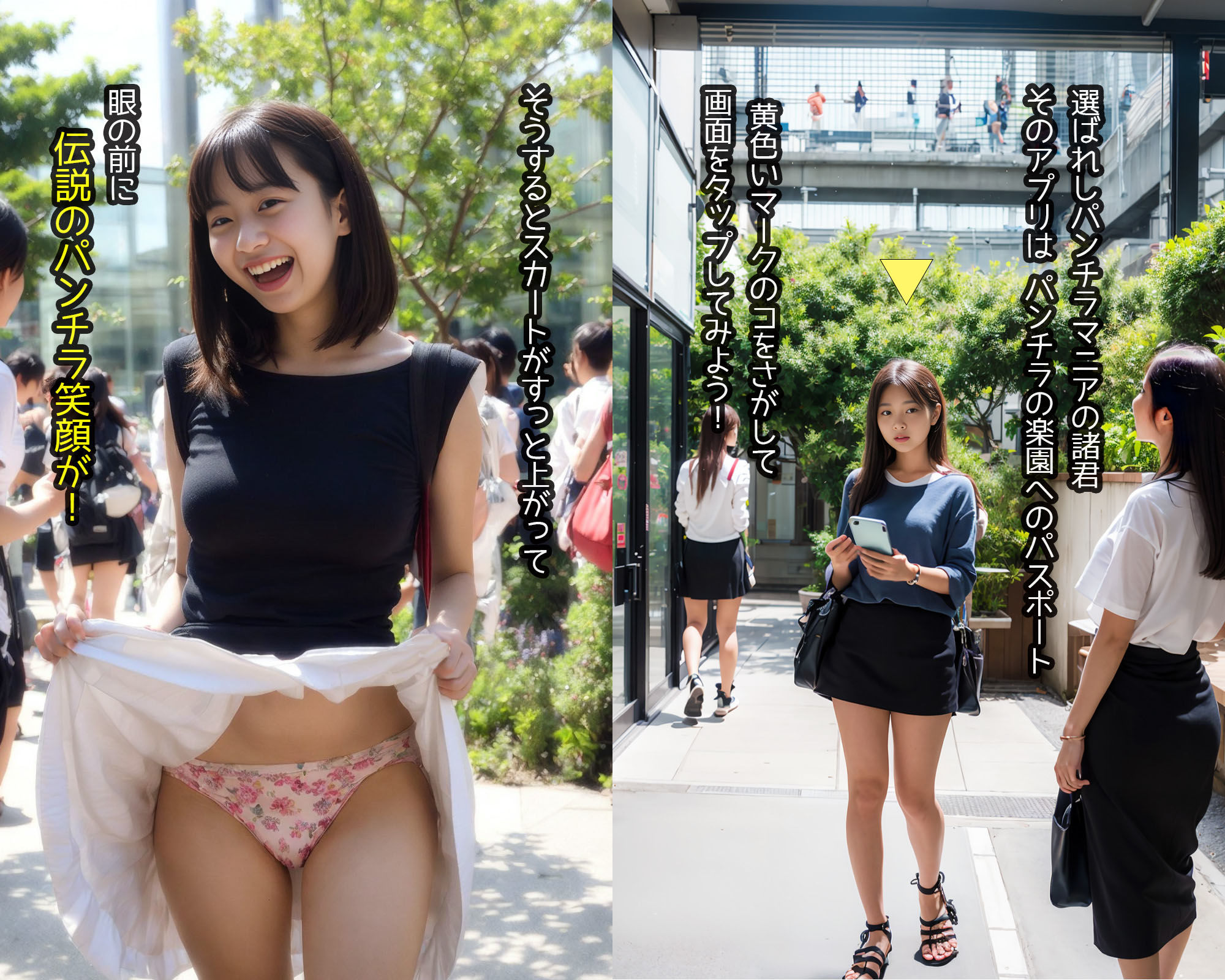 サンプル画像1:パンちらGO(AI都市伝説) [d_332850]