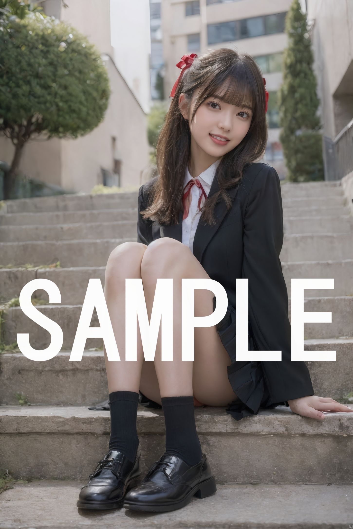 サンプル画像5:【4K超画質】超リアル可愛い女子校生の誘惑(AI美少女呪術師) [d_332942]