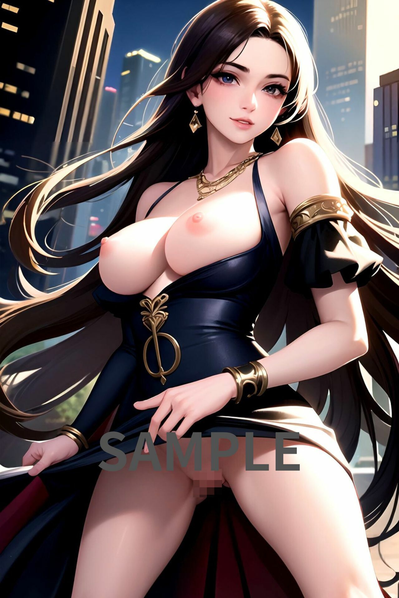 サンプル画像2:【庶民は見るな！】セレブの生活を覗いてみたら性に自由奔放！ドレス姿がセクシーすぎて興奮(巨乳美女) [d_333046]