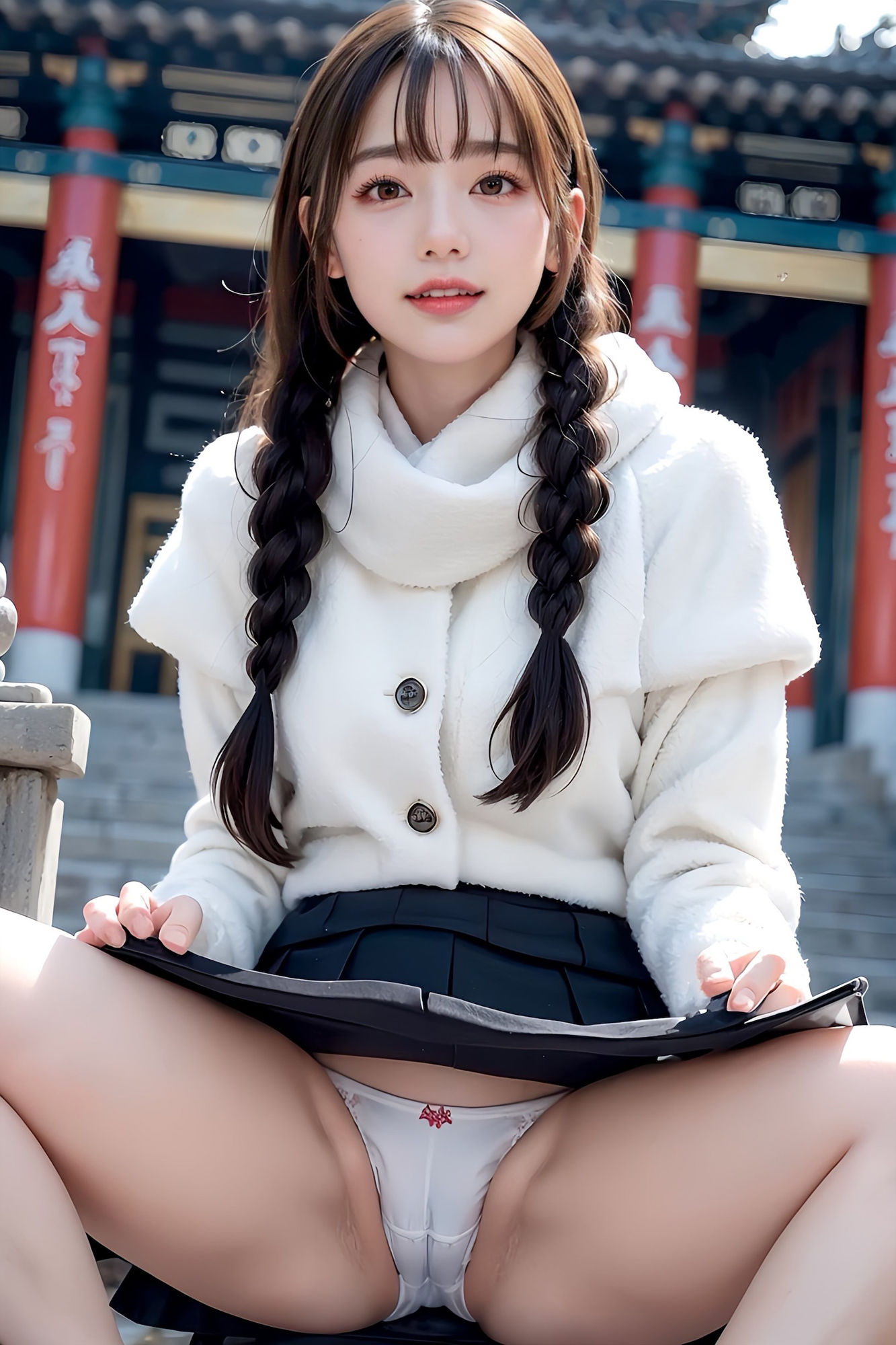 サンプル画像2:彼氏持ち美女と初詣デート(beauty) [d_333049]