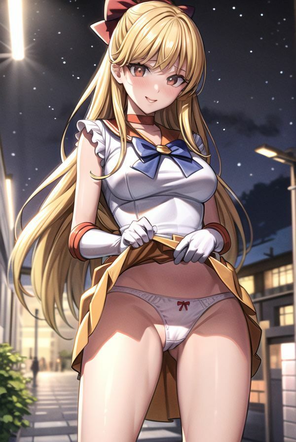 サンプル画像2:セーラー戦士のスカートたくしあげ(二次元の華道) [d_333083]