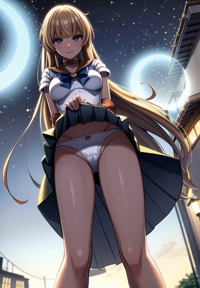 サンプル画像3:セーラー戦士のスカートたくしあげ(二次元の華道) [d_333083]