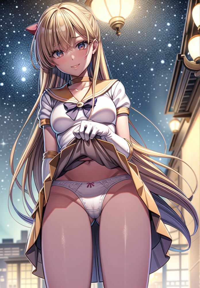 サンプル画像6:セーラー戦士のスカートたくしあげ(二次元の華道) [d_333083]