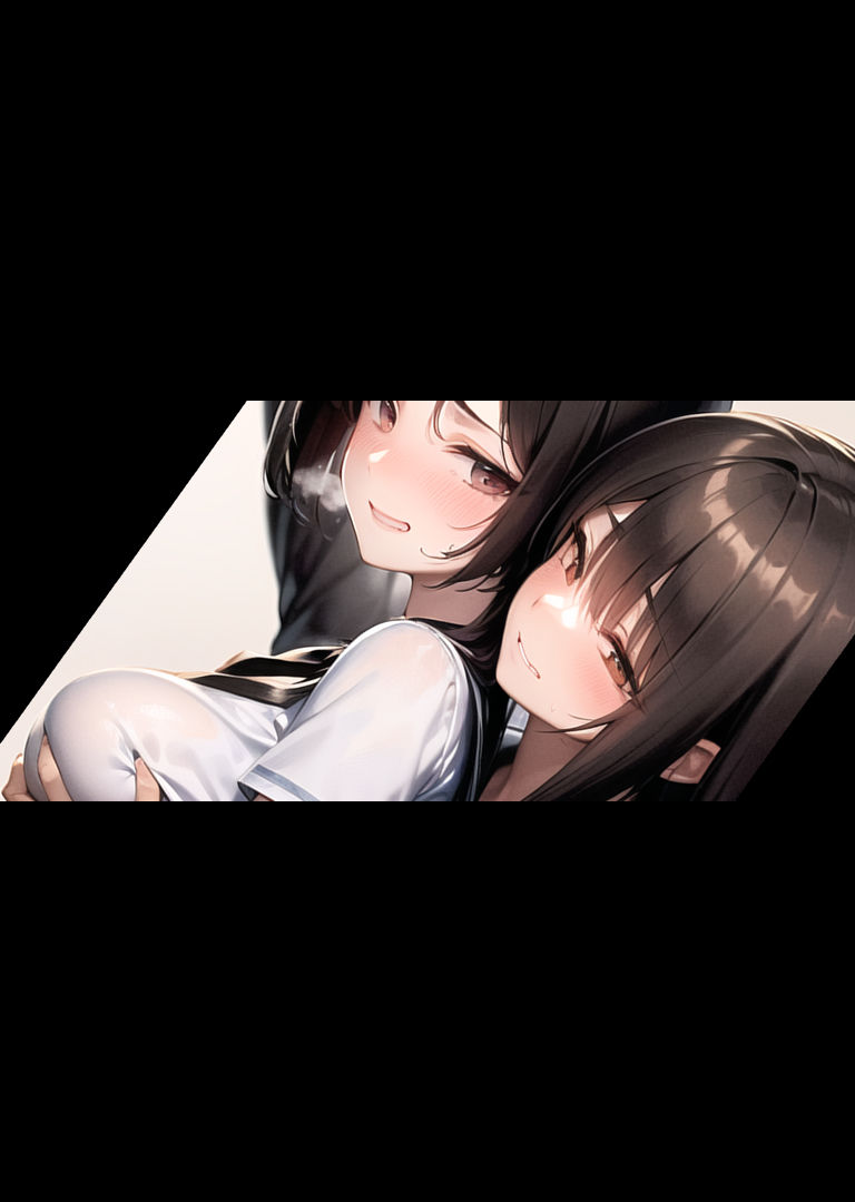 サンプル画像1:背後から胸揉み イラスト集 第2弾セット（胸が露出した状況が多め）(夜と林檎) [d_333130]