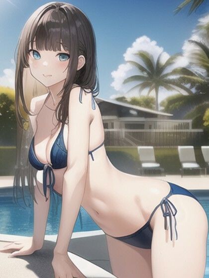 サンプル画像3:僕の理想のAI彼女2ー最高の恋人たちとの思い出「早苗とプール編」(風鈴亭) [d_333169]