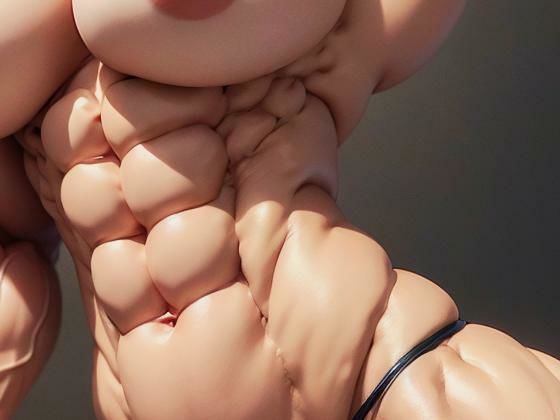 サンプル画像6:筋肉ムキムキ美女（6）(AI筋肉ムキムキ美女) [d_333238]