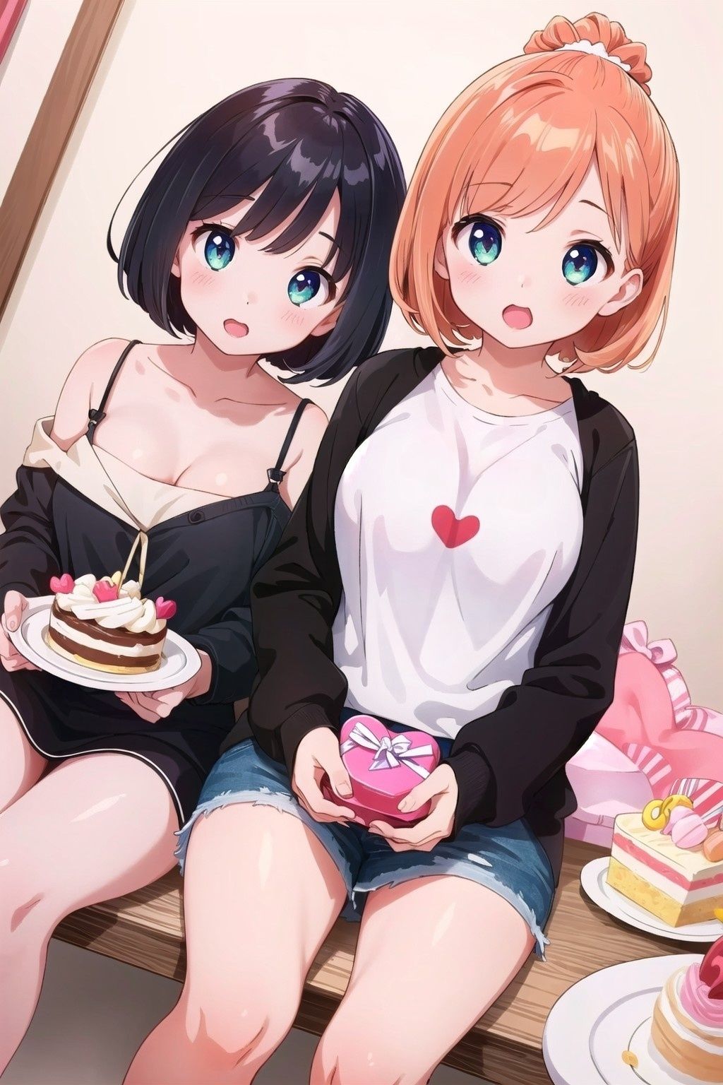 サンプル画像1:お菓子と共にいただくとっても甘い日(ぷるっきゃお) [d_333298]