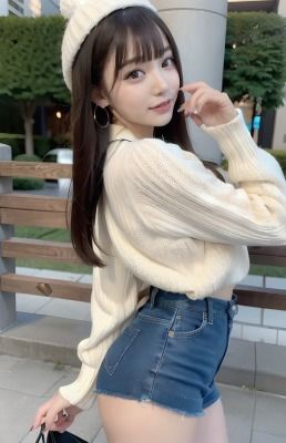 サンプル画像1:清楚系ギャル@公園デート(AIコスプレ美女) [d_333336]