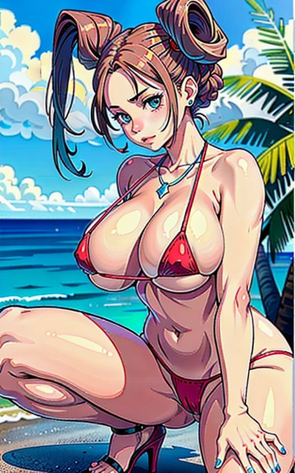 サンプル画像2:海辺のシンデレラ:夏の魔法(AI美女LABO.3) [d_333480]