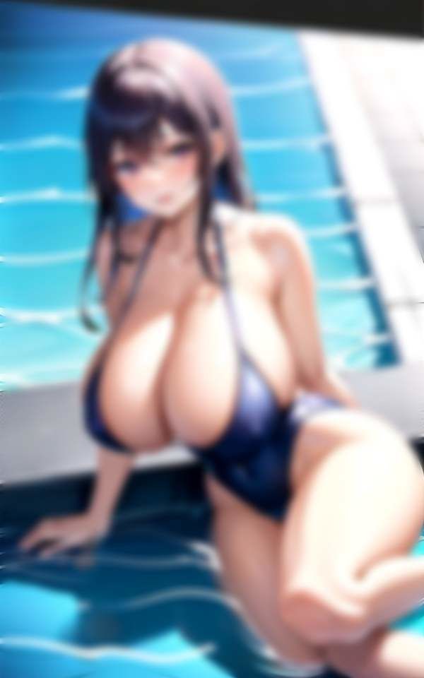 サンプル画像4:水泳部の先輩と練習後2人きり スク水から溢れ出る超乳を揉み倒す(妄想club) [d_333611]