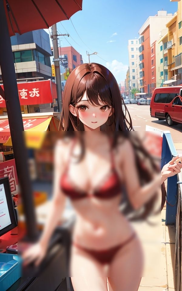 サンプル画像1:こんなところで見せるの？ 〜恥ずかしいからちょっとだけね〜(ミルクキング3) [d_333746]