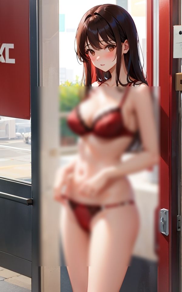 サンプル画像3:こんなところで見せるの？ 〜恥ずかしいからちょっとだけね〜(ミルクキング3) [d_333746]