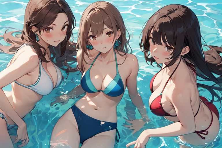 サンプル画像3:【微エロ】ドキドキ！ビキニで真夏のビーチバレー大会！(満点星) [d_333753]