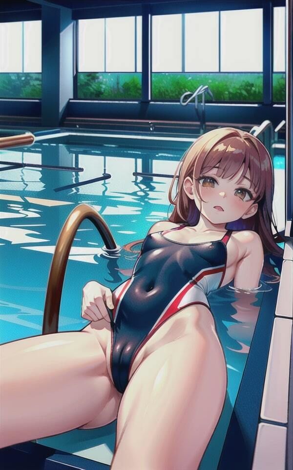 サンプル画像1:スク水女子たちの美乳美マン見せつけ(【激安】女神LABO) [d_333832]