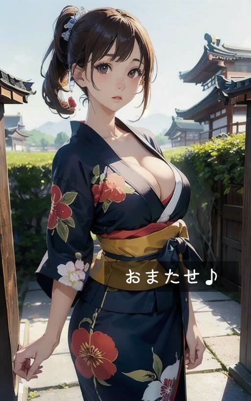 サンプル画像1:『浴衣美人』幼馴染と二人きり神社デート〜AIエロティックイラスト集〜（全188ページ）(AIPhoto出版) [d_333901]