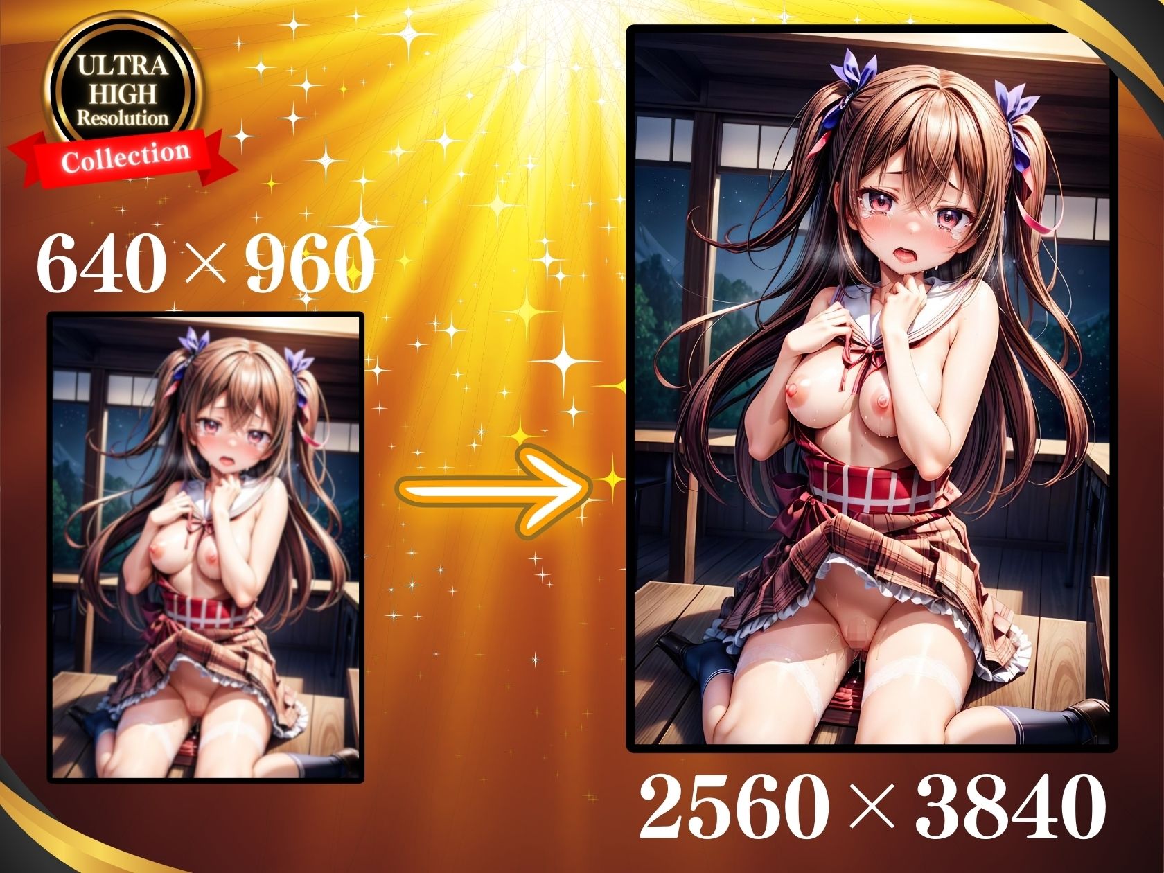 サンプル画像5:【4K高画質】女子学園に転校してきた僕そこはエチエチ学園だった(えーあいびゅーてぃーずらぼ) [d_333931]