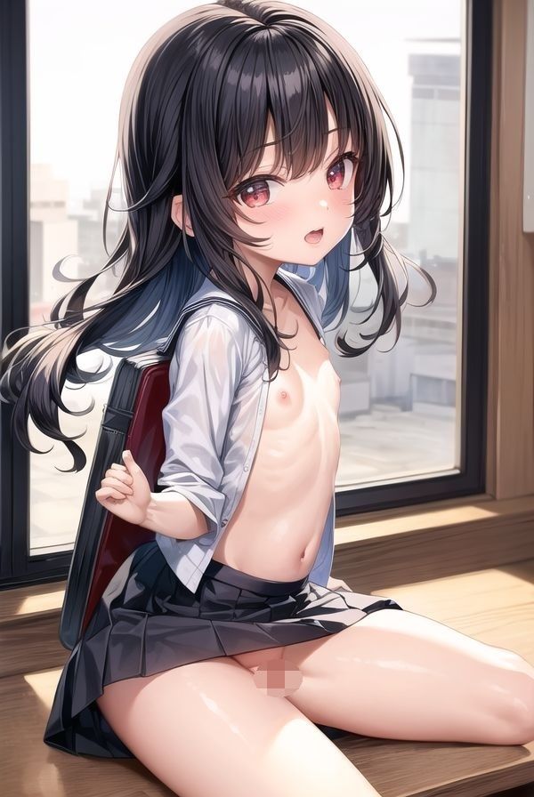 サンプル画像2:教室で初体験！妹の同級生と生ハメごっこ(二次元の華道) [d_333932]