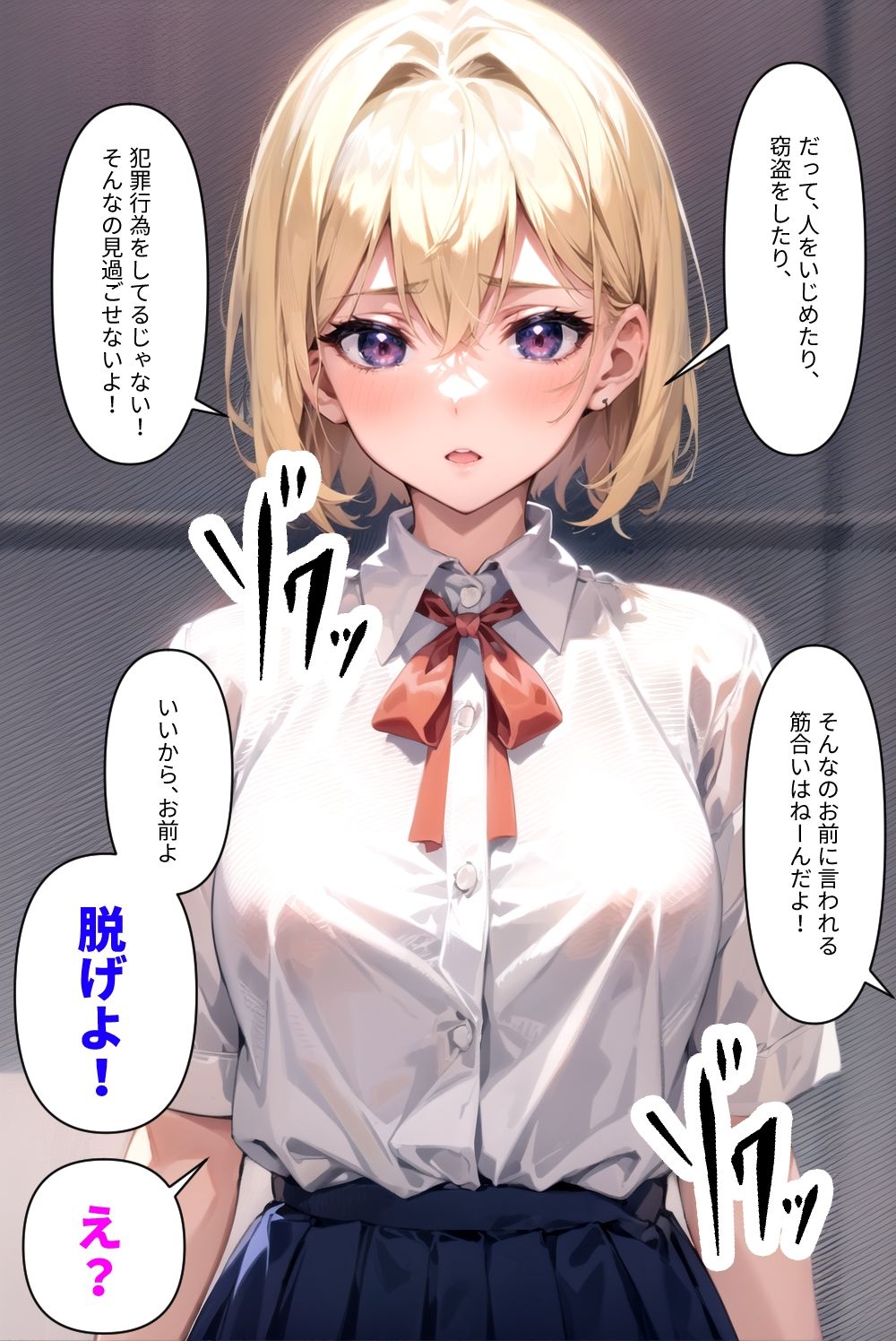 サンプル画像3:とある学園の生徒会長 〜ヤンキーにド変態調教されてドМ露出狂と化す〜(AIDREAM【Images】) [d_334012]