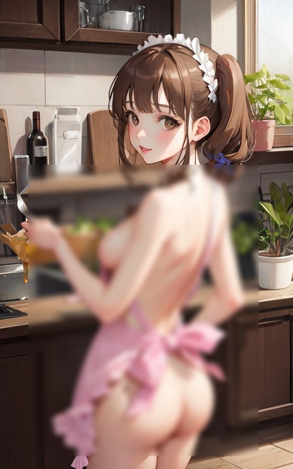 サンプル画像1:初めてこんな格好しちゃった 〜後ろだけね〜(ミルクキング3) [d_334119]