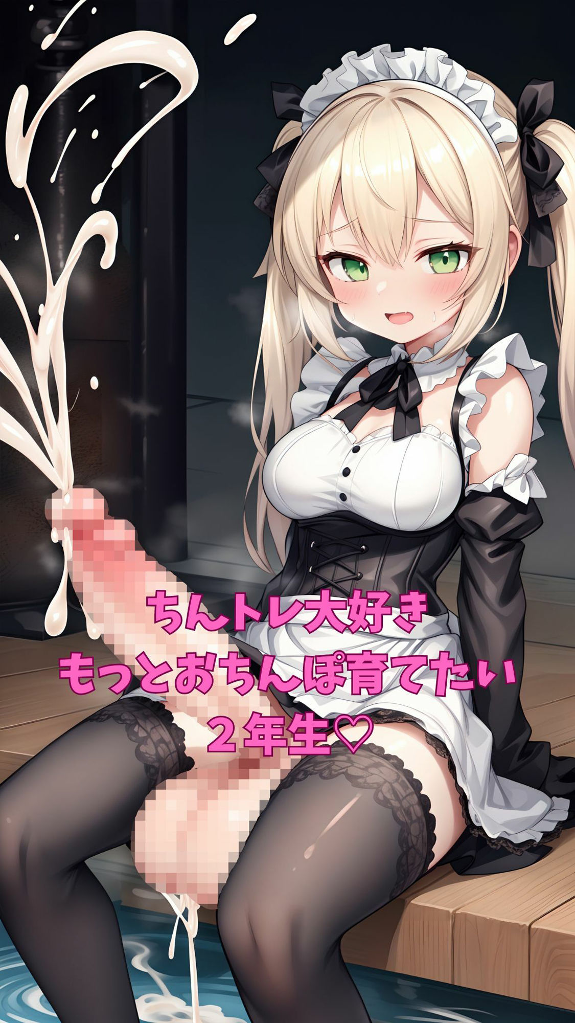 サンプル画像6:高級ふたなりメイド目指しておちんぽと金玉を鍛えるメイドちゃんたち(私立ふたなり女子校) [d_334192]