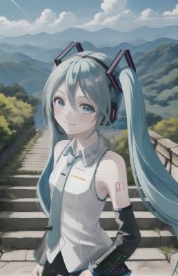サンプル画像1:初音〇クとお外でハメ撮り(えろアニメ研究所) [d_334249]